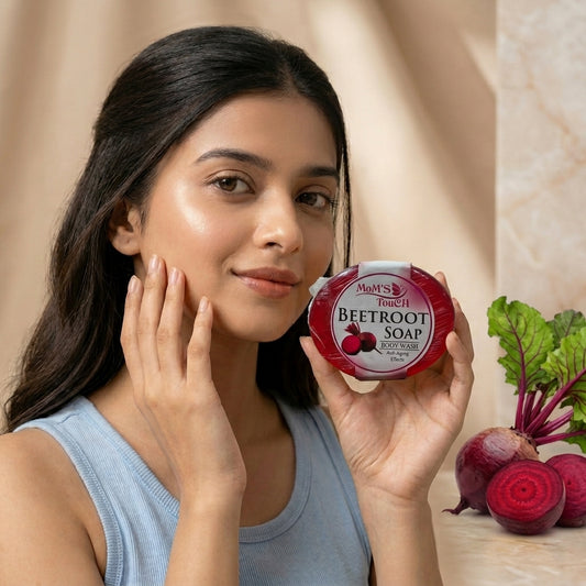 MoM'S TouCH ® BeeTRooT SoAP | ANTi-AGiNG eFFeCTS | WiTH VITAMIN-E & NEEM EXTRACT | BoDY WASH | 90gm |