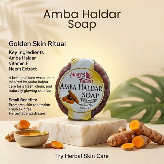 MoM'S TouCH ® AMBA HALDAR SoAP | PRoMoTeS SKiN RePARATiON | FACe WASH | 50gm |