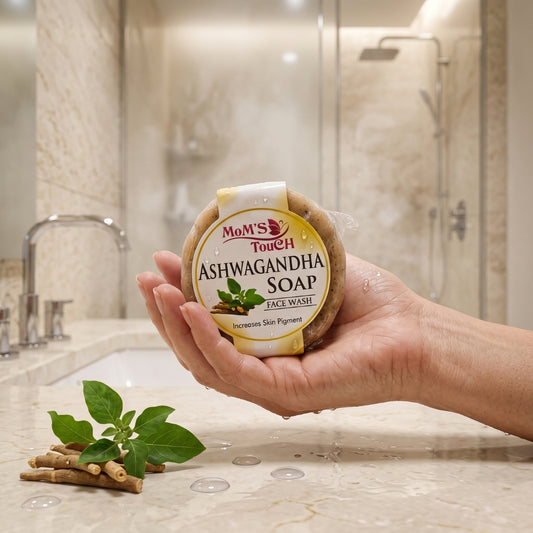 MoM'S TouCH ® ASHWAGANDHA SoAP | iNCReASeS SKiN PiGMeNT | FACe WASH | 50gm |