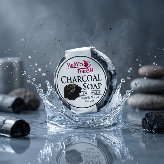 MoM'S TouCH ® CHARCoAL SoAP | NATuRALLy PLuMPS THe SKiN | FACe WASH | 50gm |