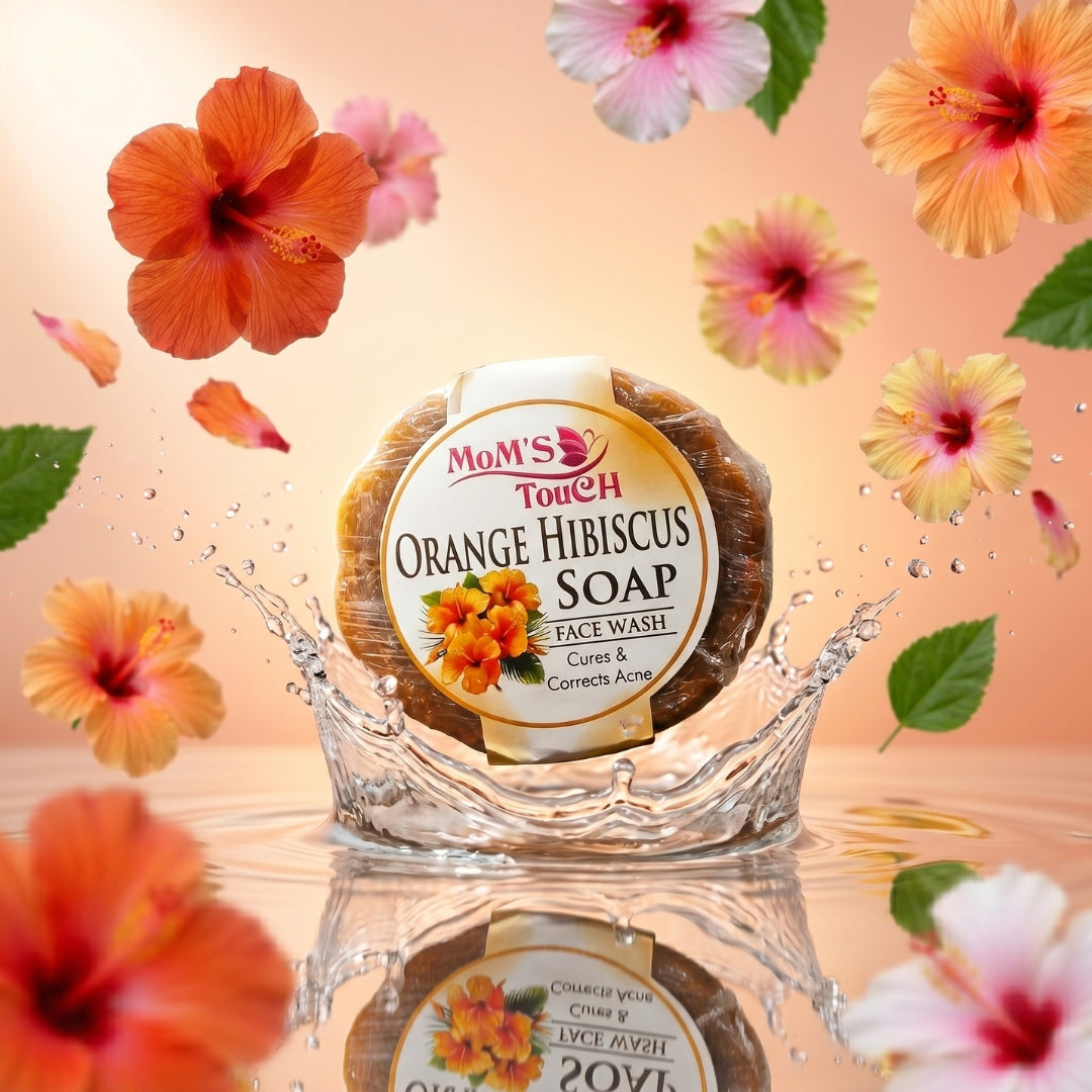 MoM'S TouCH ® oRANGe HiBiSCuS SoAP | CuReS & CoRReCTS ACNe | FACe WASH | 50gm |