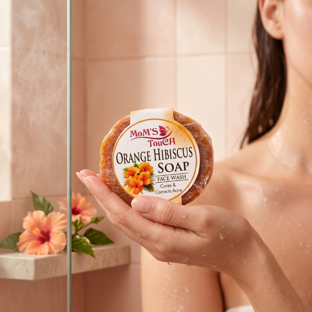 MoM'S TouCH ® oRANGe HiBiSCuS SoAP | CuReS & CoRReCTS ACNe | FACe WASH | 50gm |