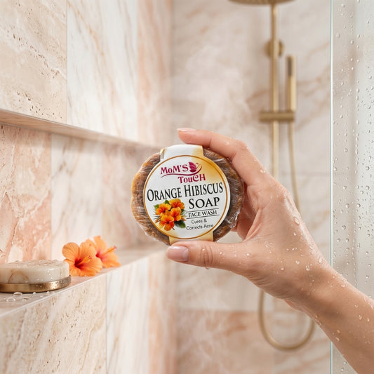 MoM'S TouCH ® oRANGe HiBiSCuS SoAP | CuReS & CoRReCTS ACNe | FACe WASH | 50gm |