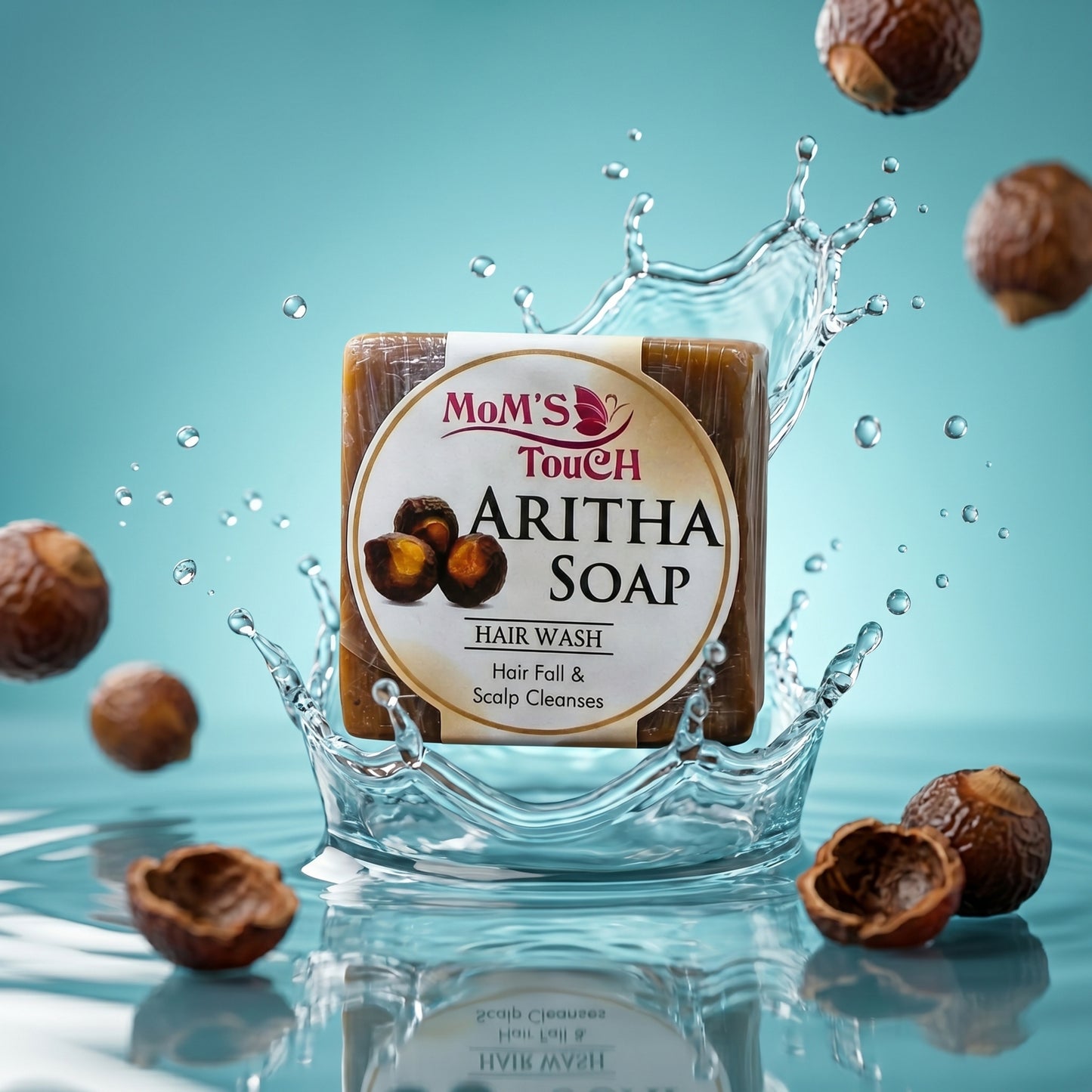 MoM'S TouCH ® ARiTHA SoAP™ | HAiR FALL & SCALP CLeANSeS | HAiR WASH | 90gm |