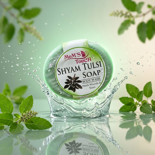 MoM'S TouCH ® SHYAM TuLSi SoAP | HeALS WouNDS & SCARS | WiTH VITAMIN-E & NEEM EXTRACT | BoDY WASH | 90gm |