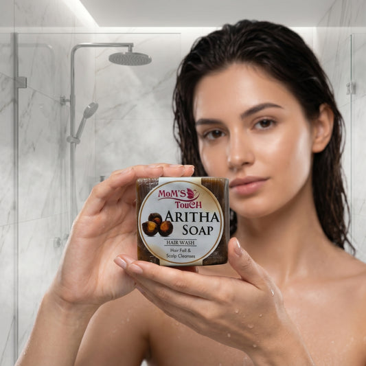 MoM'S TouCH ® ARiTHA SoAP™ | HAiR FALL & SCALP CLeANSeS | HAiR WASH | 90gm |