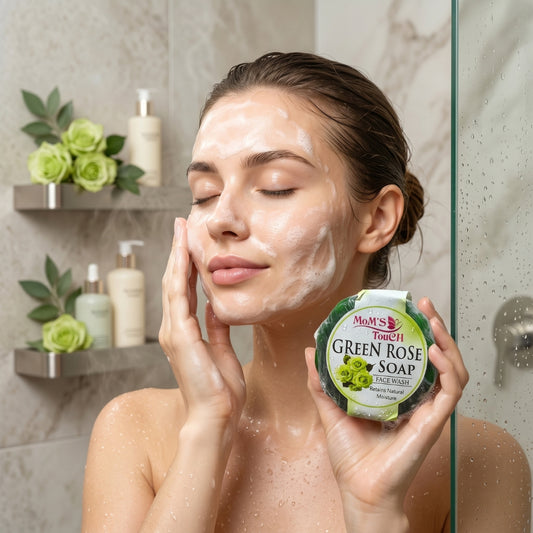 MoM'S TouCH ® GReeN RoSe SoAP | ReTAiNS NATuRAL MoiSTuRe | FACe WASH | 50gm |