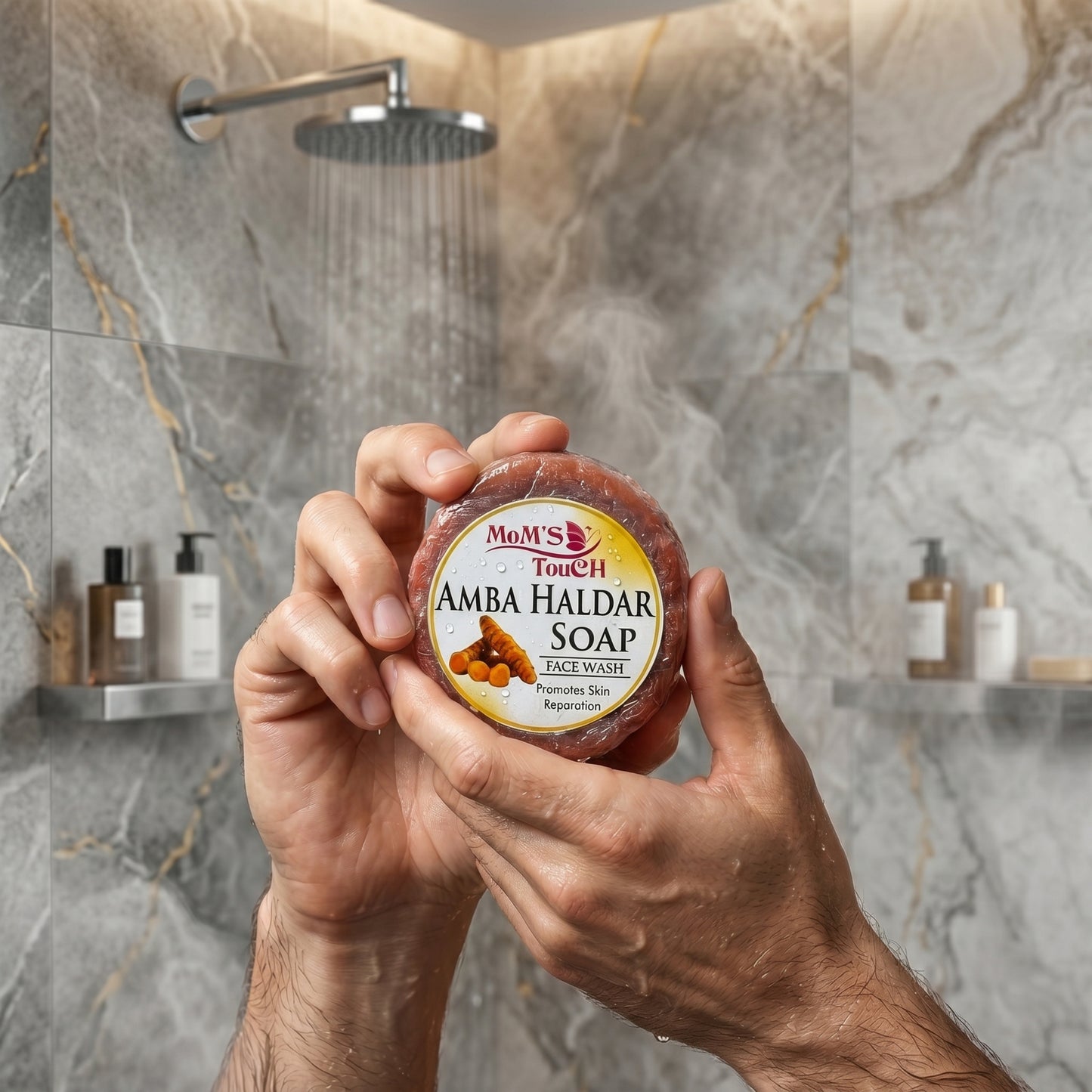 MoM'S TouCH ® AMBA HALDAR SoAP | PRoMoTeS SKiN RePARATiON | FACe WASH | 50gm |