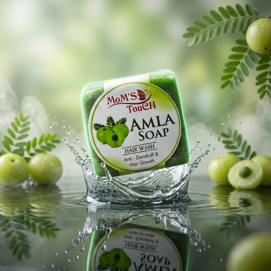 MoM'S TouCH ® AMLA SoAP™ | ANTi - DANDRuFF & HAiR GRoWTH  | HAiR WASH | 90gm |