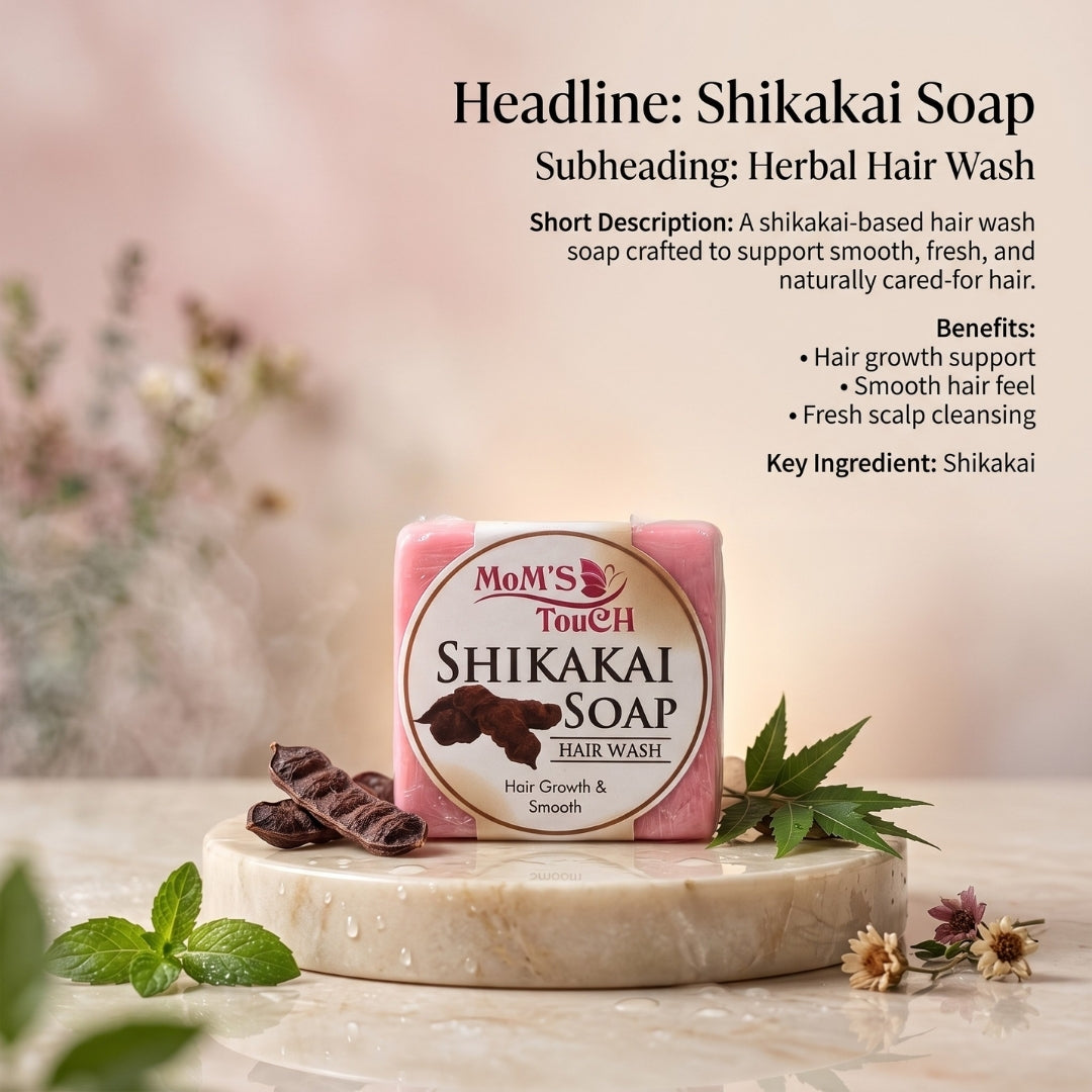 MoM'S TouCH ® SHiKAKAi SoAP™ | HAiR GRoWTH & SMooTH | HAiR WASH | 90gm |